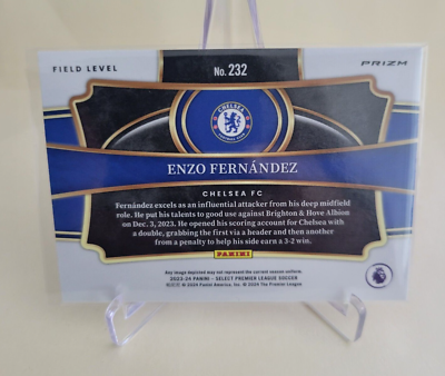 2023-24 PANINI SELECT ENZO FERNANDEZ FIELD LEVEL RED CRACKED ICE