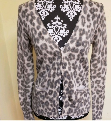 leopard print cardigan sweater