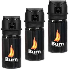 3 Pack Pack Burn Pepper Spray Self Defense Max Strength Security - 1.35oz