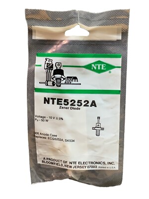 NTE5252A 10v Zener Diode DO5 Anode Case Replaces ECG5252A SK534