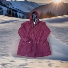 Duluth Trading Women’s Coat Size 2x Burgundy Warm Winter Coat Zipper And Button