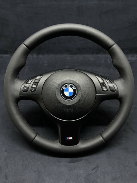 Bmw 3 Series E46 Leather M-Sport Thick Steering Wheel M-Tricolored Threads  For Sale Online | Ebay