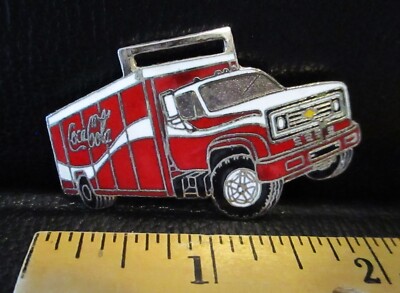 Coca Cola Coke Chevy Delivery Truck Enamel Pocket Watch Fob Advertising Promo