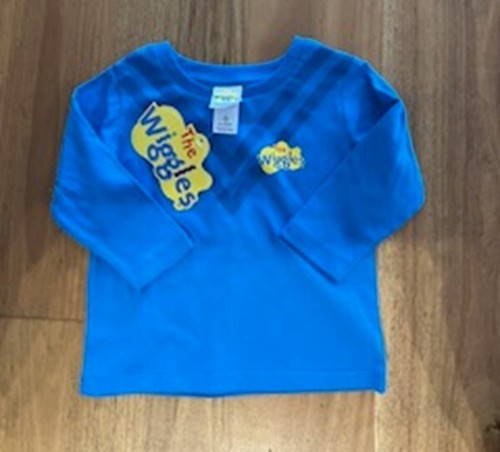 The Wiggles T shirt, size 0, 6-12 months, blue, long sleeve, new with label