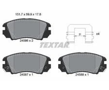 Brake pad set, disc brake Q + Textar 2458601 for Kia