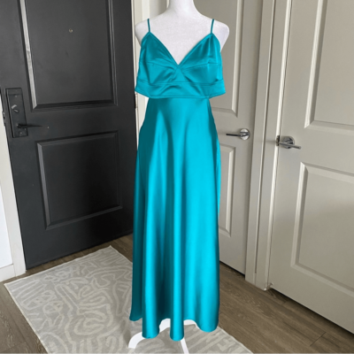 white christmas dresses Blondie Nites Jane Long Satin Cutout Corset Dress main image 0