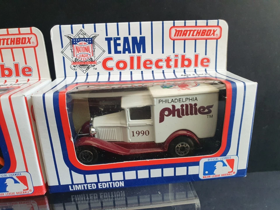 MATCHBOX MLB-90-1/22  BALTIMORE ORIOLES + PHILLIES  x 2 FACTORY SEALED BOXED - Image 3 of 4