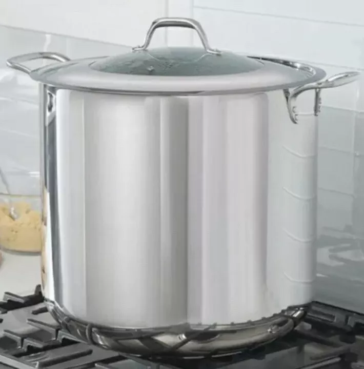 Princess house 50 gallon Stainless Steel pot /Steaming Rack Pre owned