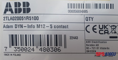 ABB 2TLA020051R5100 ADAM DYN-Info M12-5 Contact Sicherheitssensor - Bild 2 von 2