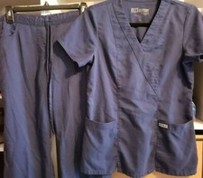 Grey  s Anatomy By Barco Scrubs Women  s Dark Blue Set XSmall