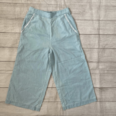 BCBGeneration NWT women XS 100% cotton light wash widelegcapris blue