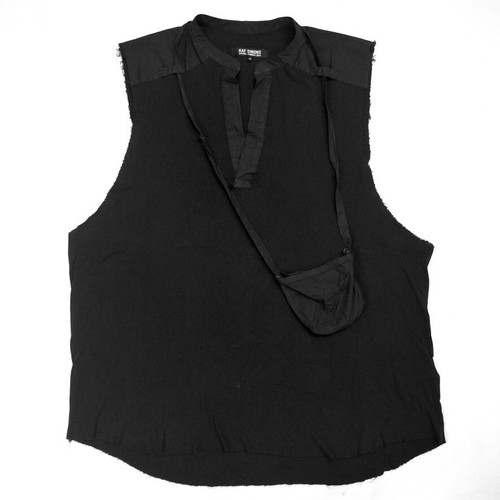 Raf Simons, SS2004 Raf Simons Sleeveless Military Patch Tank Top Pouch Sac Vintage
