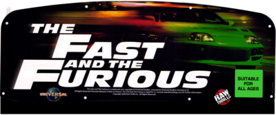 The Fast and the Furious Arcade Marquee
