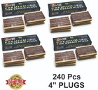 A2Z 240 Pieces Brown 4" Tire Plug Insert String Tubeless Flat Tire Repair Seal