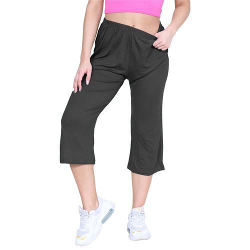 P&R Dancewear LTD Women’s Flared Wide Leg Stretch Shorts 3/4th Palazzo Pants - Picture 4 of 66