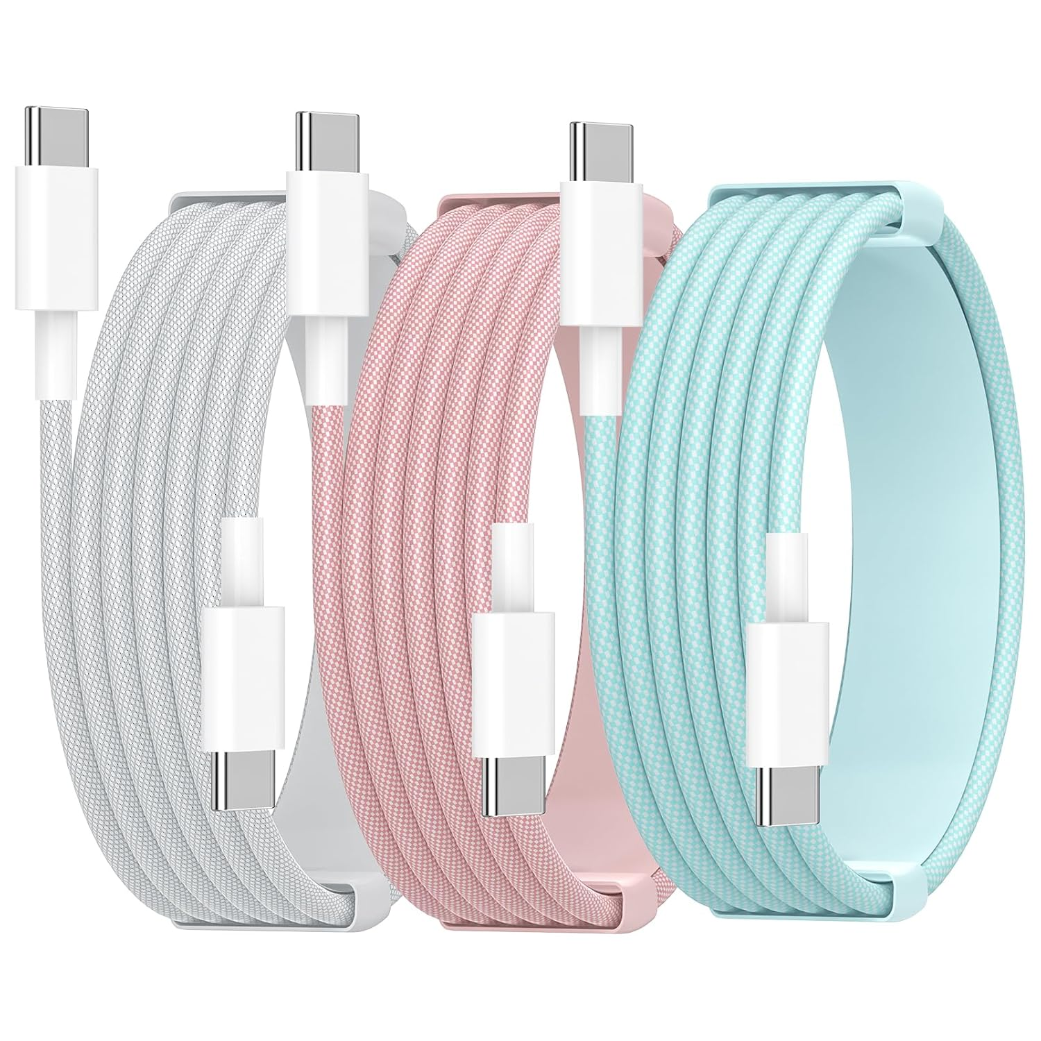 Iphone 16 Fast Charging Cable, 3Pack 6Ft 60W Apple Mfi Certified USB C to USB...-image