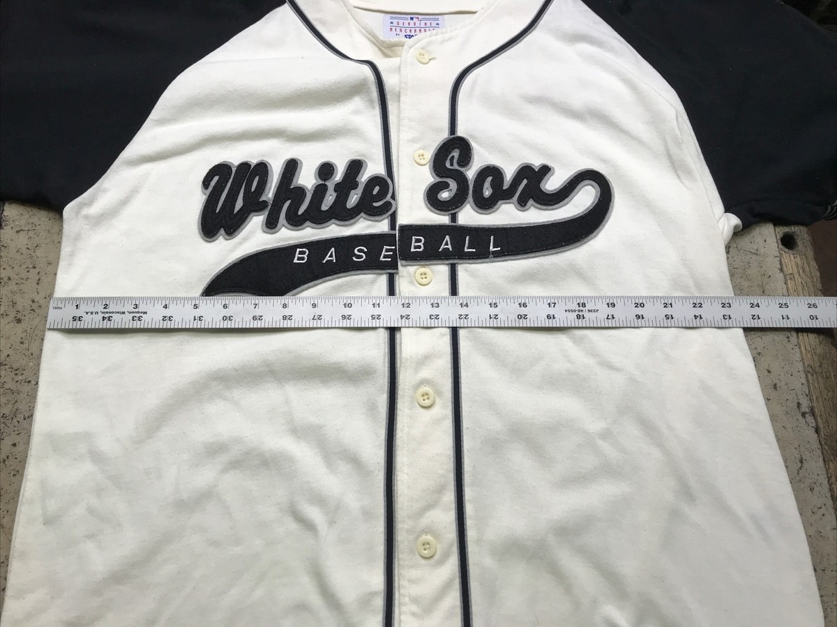 新品　90s STARTER ベースボールシャツ(White Sox) Vintage 90s Starter White Sox Black Pinstripe Cotton