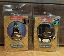 Zen Monkey Studios Spongebob Squarepants Meme Gold Enamel 2 Pin Set Lot LE 1000