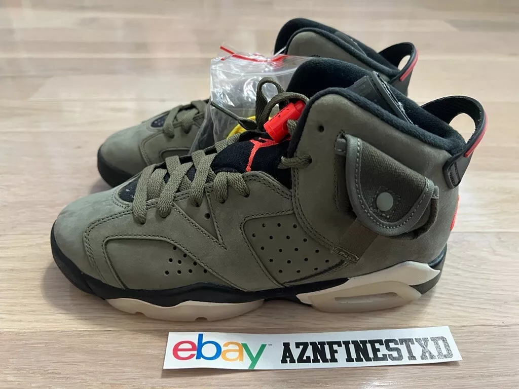 NEW Nike Air Jordan 6 Retro GS Travis Scott Olive Black CN1085-200 Sz 4.5Y