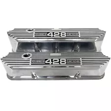 Ford FE 428 Cubic Inches Tall Valve Covers -Long Plate - Ansen USA- Polished