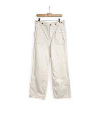 We The Free People Off White High Rise Wide Leg Button Fly Jeans Womens Size 28