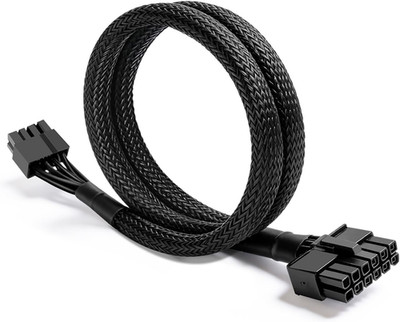 of PCIE Power Cable for Be Quiet 65CM, 12-Pin to 6+2 Pin, Male-to-Male GPU Ca...