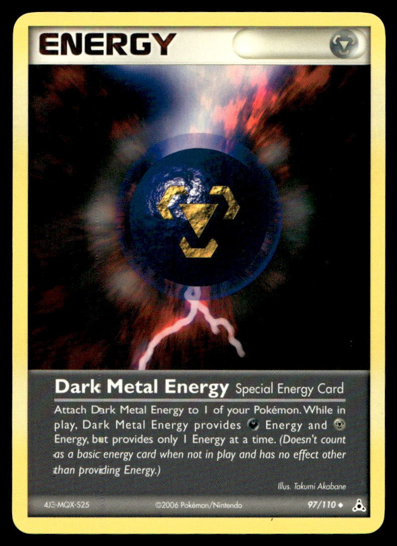 EX-NM Holon Phantoms Dark Metal Energy Uncommon 97/110 2006 Pokemon TCG