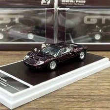 Findclassically 1:64 Scale Ford GT40 MK I Burgundy Red Alloy Diecast Model Car