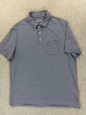 Vineyard Vines Edgartown Striped Short Sleeve Polo Shirt Men's Large Blue