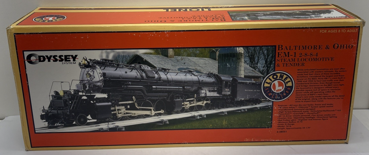 Lionel Baltimore & Ohio EM-1 2-8-8-4 Steam Locomotive & Tender 6