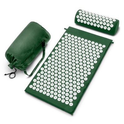 Sivan Back and Neck Pain Relief Acupressure Mat and Pillow Set, Chronic Back ...