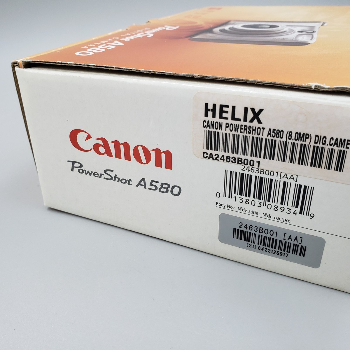 Canon PowerShot A580 本体 箱付き OPEN BOX Canon PowerShot A580 8.0MP Digital Camera Silver 4x
