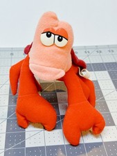 Vintage The Little Mermaid Sebastian Crab Stuffed Animal Disney Plush Toy