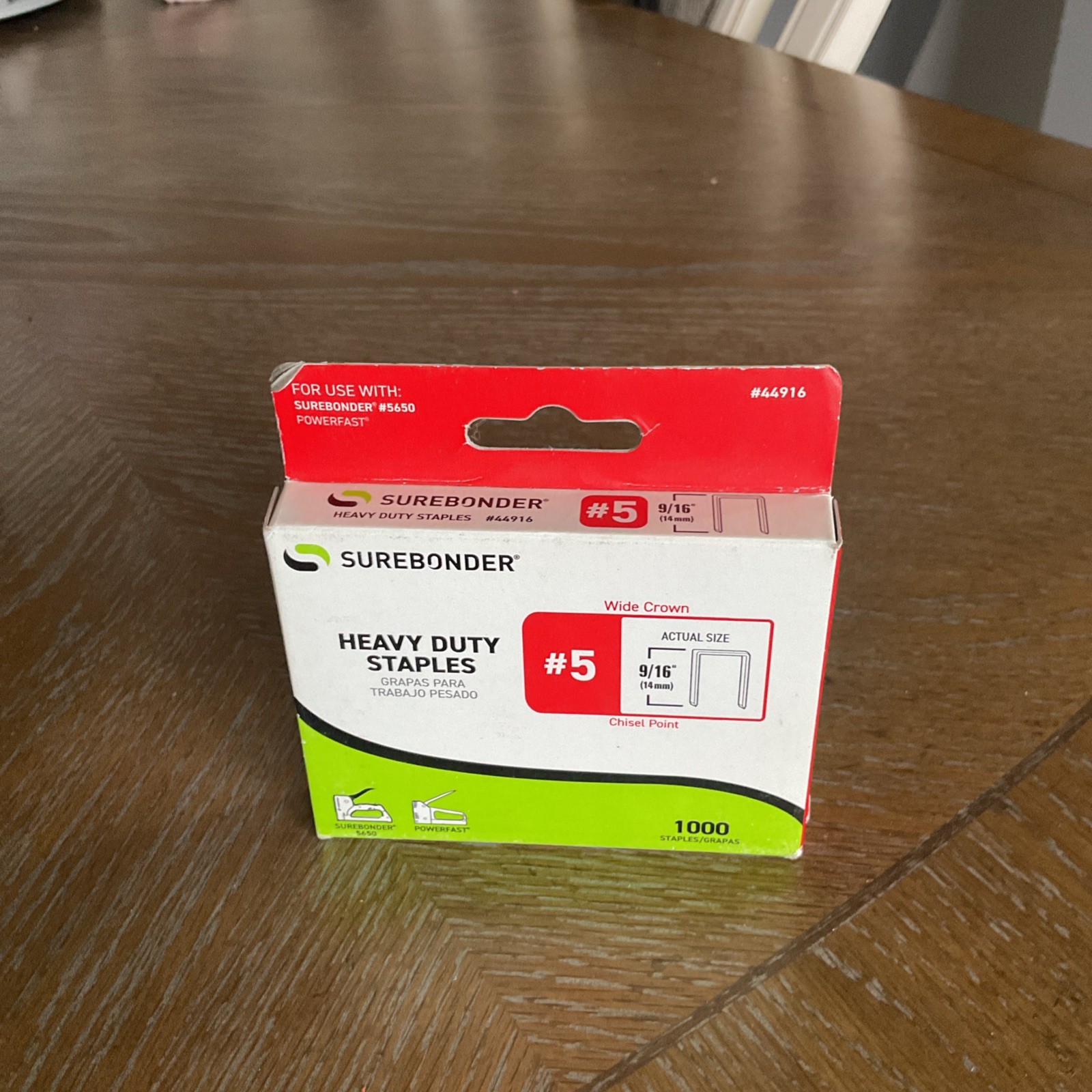 #5 Staples, 9/16 In. Crown, 9/16  In. Long, 1,000-Pk. - 4401