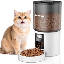 Distributore Automatico Cibo Gatti 4L Dispenser Crocchette Gatto Con Timer