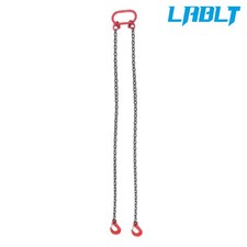 LABLT 5/16" × 5' Chain Sling 2 Legs G80 Lifting Chain with Grab Hooks 6600 lbs