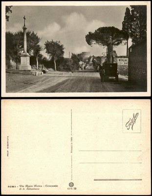Cartolina Rom Roma Via Appia Anticadi S. Sebastiano - Auto 1931
