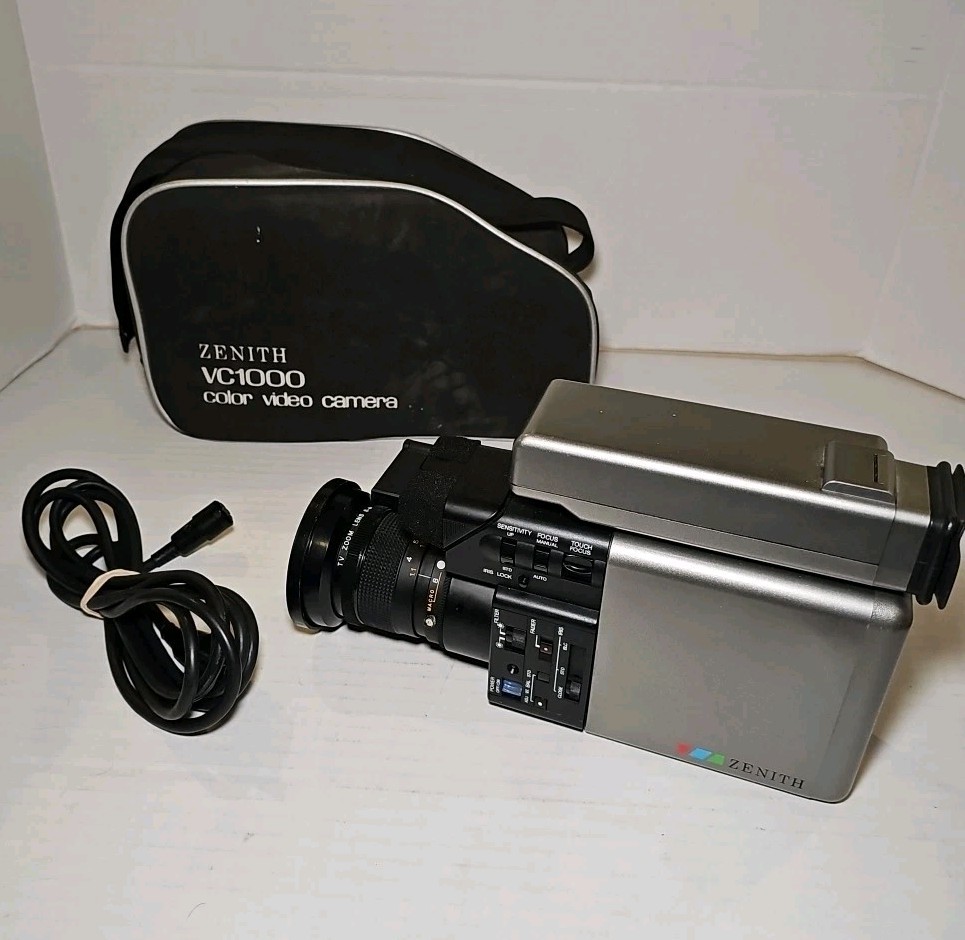 ZENITH VC1000 COLOR VIDEO CAMERA CAMCORDER, Prop, Excellent Condition!