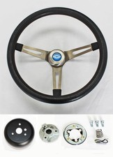 Black Steering Wheel 15 Stainless Fits C10 C20 C30 Truckblazer Blue Bowtie Black Steering Wheel 15 Stainless Fits C10 C20 C30 Truckblazer Blue Bowtie