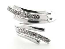 Sterling Silver 925 Ladies C Z Round Cut Cros...