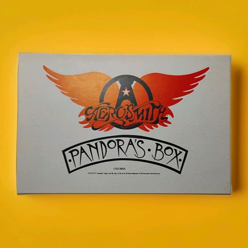 Large 90s Aerosmith Record Store Promo Sticker 1991 Pandora's Box Hard Rock VTG