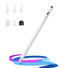 Dual Tip Stylus Pen for iPad 2025-2018 13 Mins Fast Charge Tilt Palm Rejection
