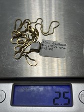 10kt Real Solid Gold Box Chain 2.44 Grams 22  10k New with Retail Tag