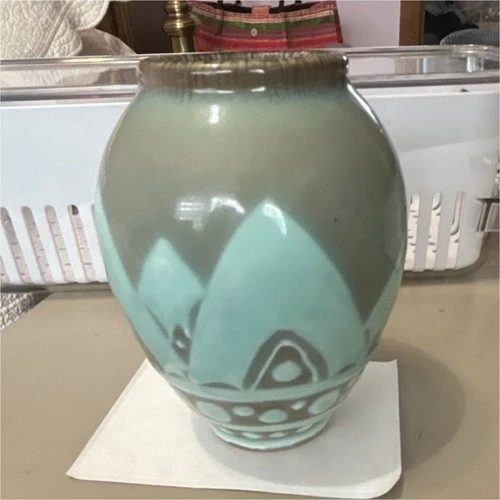 Rookwood Turquoise Gray Abstract Decorative Glossy  #2191