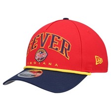 Men's New Era Red Indiana Fever Bold Arch COOLERA 9FORTY A-Frame M-Crown
