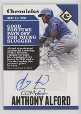 2017 Panini Chronicles Auto Gold 73/99 Anthony Alford #CA-AA Auto 8d2