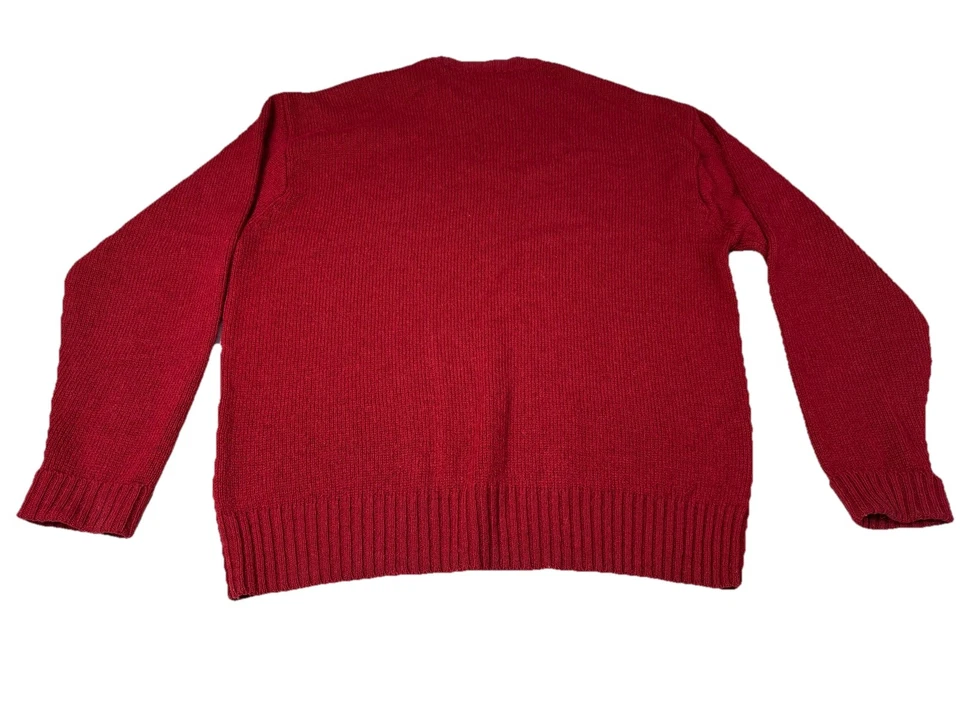 Vintage Pendleton Shetland Virgin Wool Crew Neck Sweater Sz XL Burgundy Red 3h - Image 4 of 4