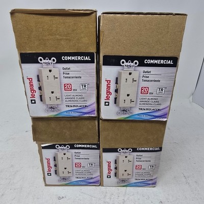 32 pc Legrand Commercial Outlet Light Almond 20a Tamper Resistant 115v DECORATOR