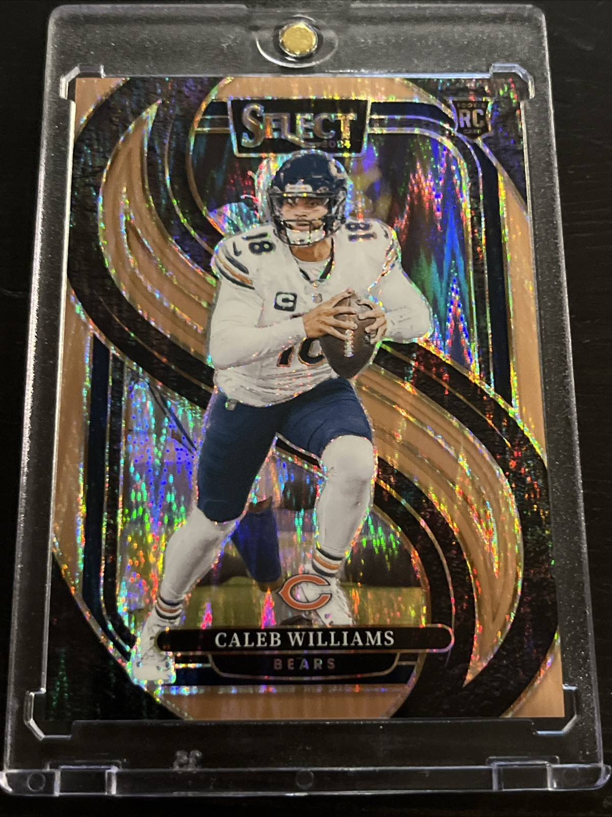 2024 Panini Select Caleb Williams #114 Copper Prizm Shock Premier Level /299