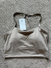 Women s Best Essential Built In Bra Crop Tank Top Caribou Size A